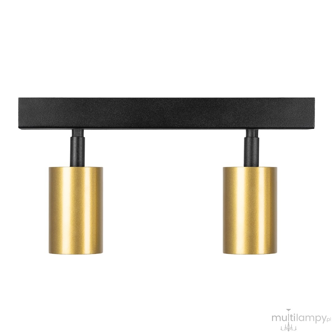 Hudson lampa sufitowa (spot) 2xGU10 czarna/złota MLP0258