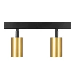 Hudson lampa sufitowa (spot) 2xGU10 czarna/złota MLP0258
