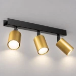 Hudson lampa sufitowa (spot) 3xGU10 czarna/złota MLP025