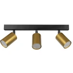 Hudson lampa sufitowa (spot) 3xGU10 czarna/złota MLP025