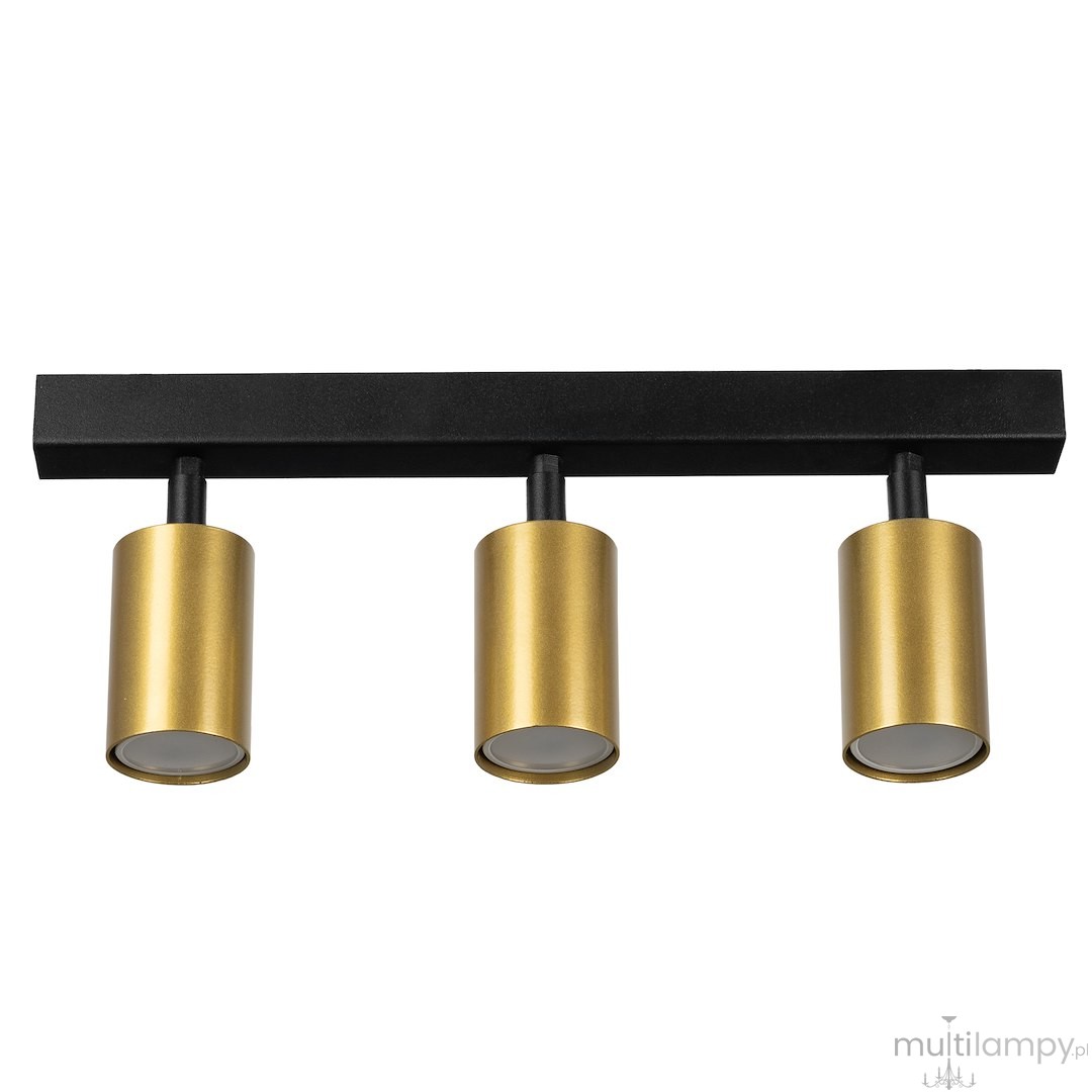 Hudson lampa sufitowa (spot) 3xGU10 czarna/złota MLP025