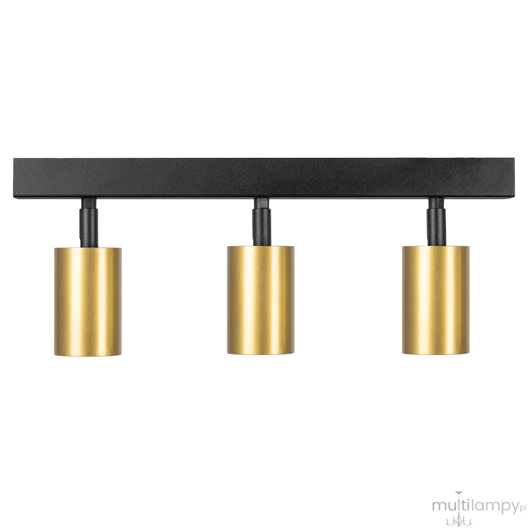 Hudson lampa sufitowa (spot) 3xGU10 czarna/złota MLP025