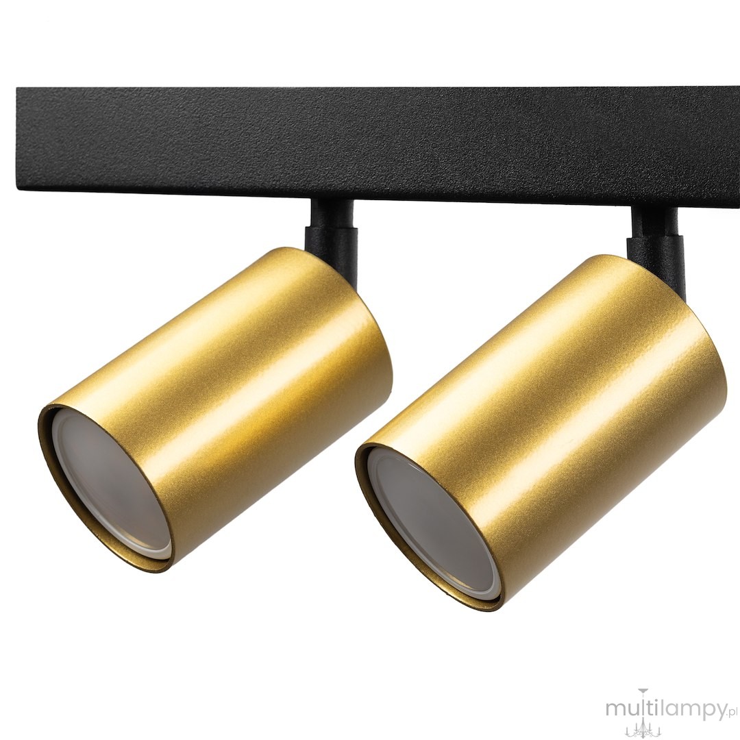 Hudson lampa sufitowa (spot) 4xGU10 czarna/złota MLP0260