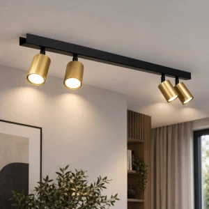 Hudson lampa sufitowa (spot) 4xGU10 czarna/złota MLP0260