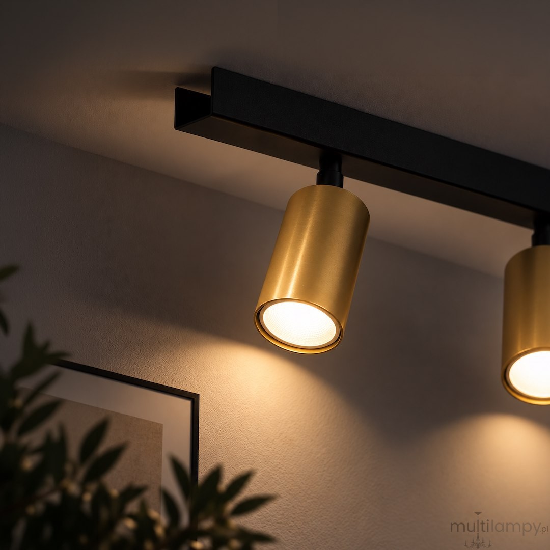 Hudson lampa sufitowa (spot) 4xGU10 czarna/złota MLP0260