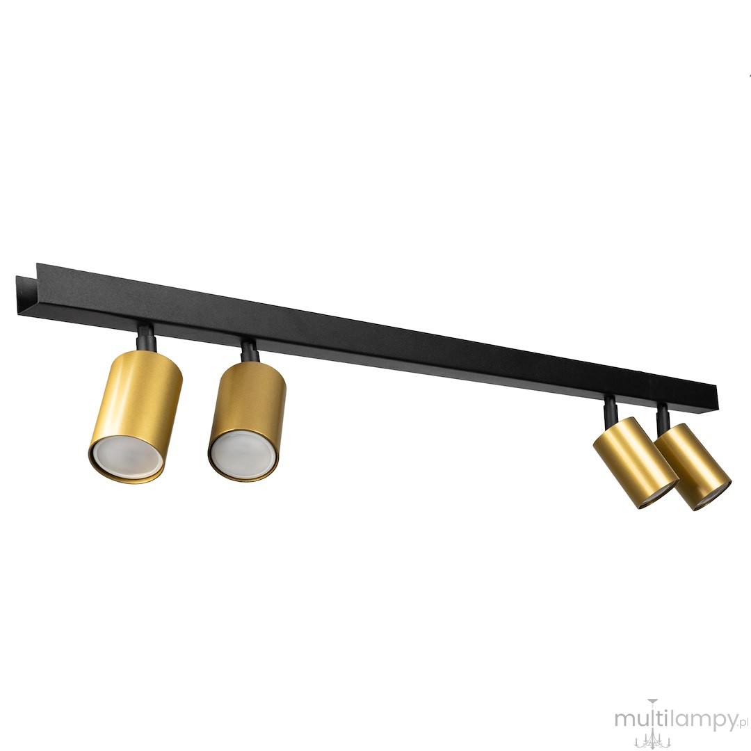 Hudson lampa sufitowa (spot) 4xGU10 czarna/złota MLP0260