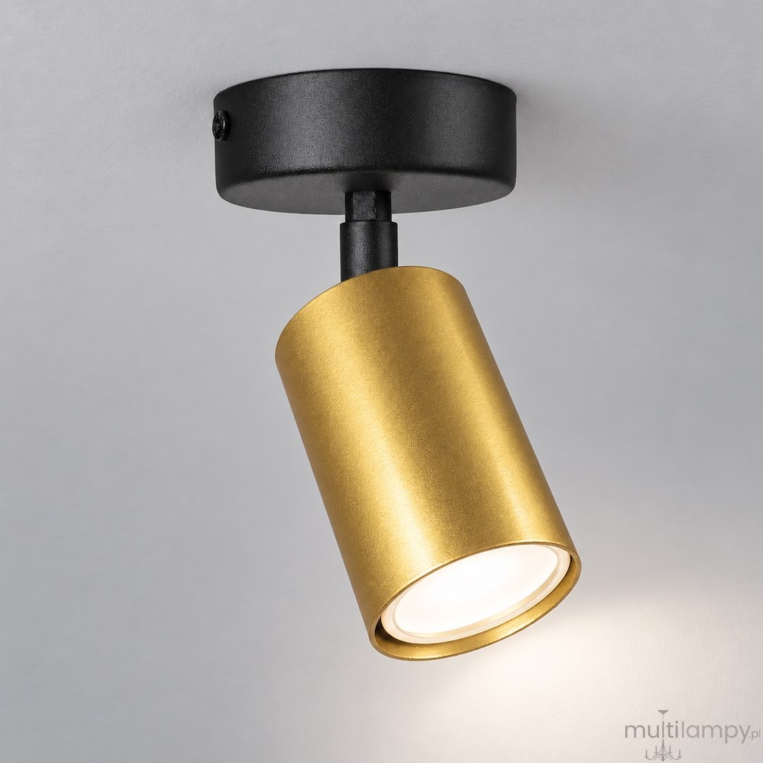Hudson lampa sufitowa (spot) 1xGU10 czarna/złota MLP0257