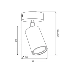 Hudson lampa sufitowa (spot) 1xGU10 czarna/złota MLP0257