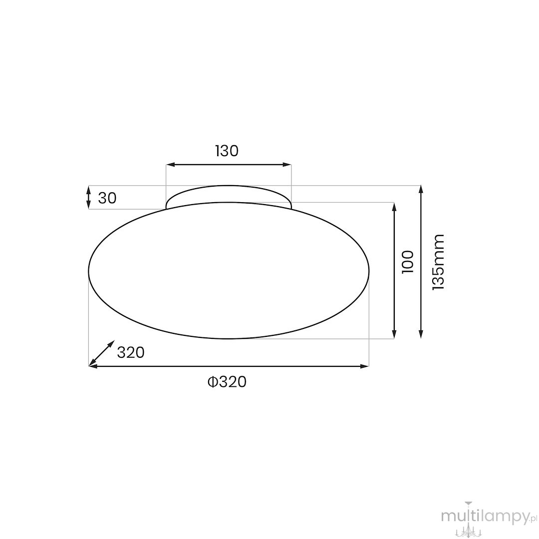 Robin D32 lampa sufitowa LED 11W 3000K biała ML2804