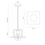 Bergen lampa wisząca 1xE27 czarna/drewno MLP2847