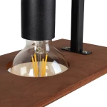 Bergen lampa wisząca 3xE27 czarna/drewno MLP2848