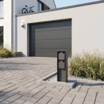 Electric słupek ogrodowy z 2 wbudowanymi gniazdami czarny EKO2901