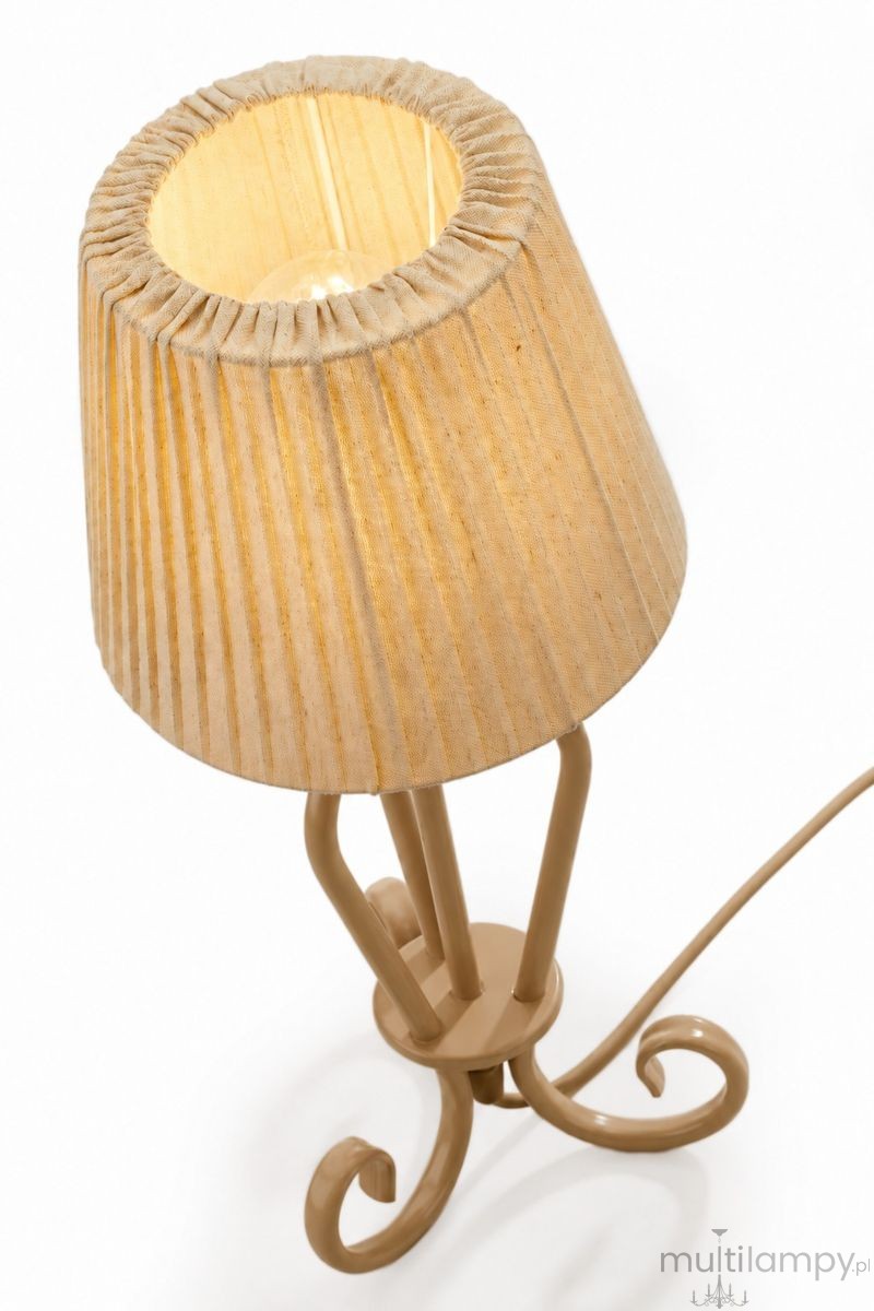 Elpis lampa stołowa E27 szaro-beżowa 2190