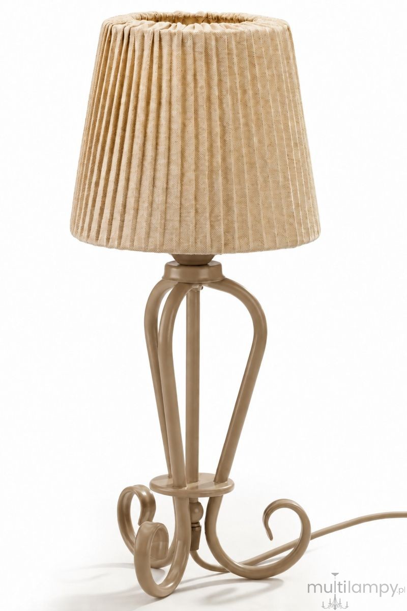 Elpis lampa stołowa E27 szaro-beżowa 2190