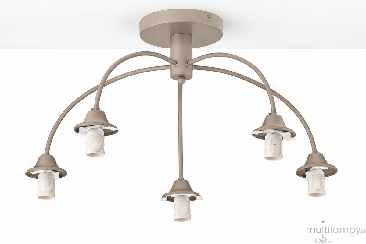 Nola lampa sufitowa 5xE27 szarobeżowa 2195
