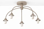 Nola lampa sufitowa 5xE27 szarobeżowa 2195