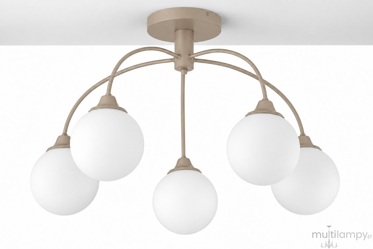 Nola lampa sufitowa 5xE27 szarobeżowa 2195