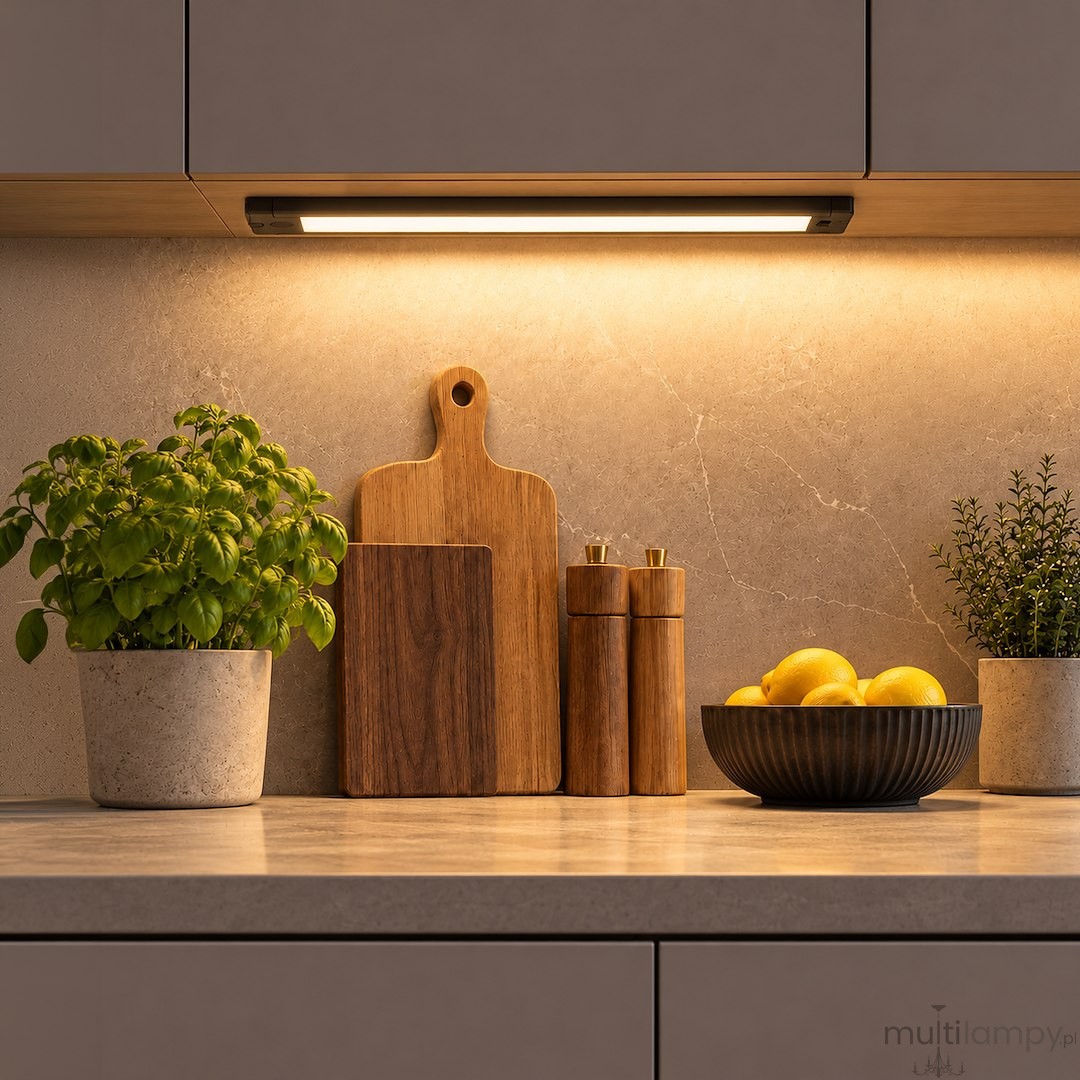 Listwa podszafkowa 60cm LED 18W 5CCT czarna 014860