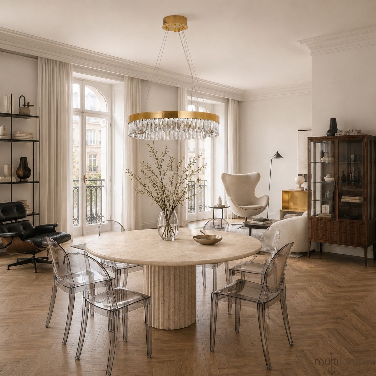 Alexis D60 lampa wisząca LED 15W złota ST-8876P-60 mirror gold