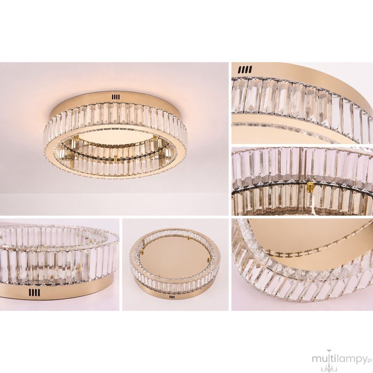 Apollo lampa sufitowa LED 12W złota ST-8876W-50