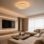 Apollo lampa sufitowa LED 12W złota ST-8876W-50