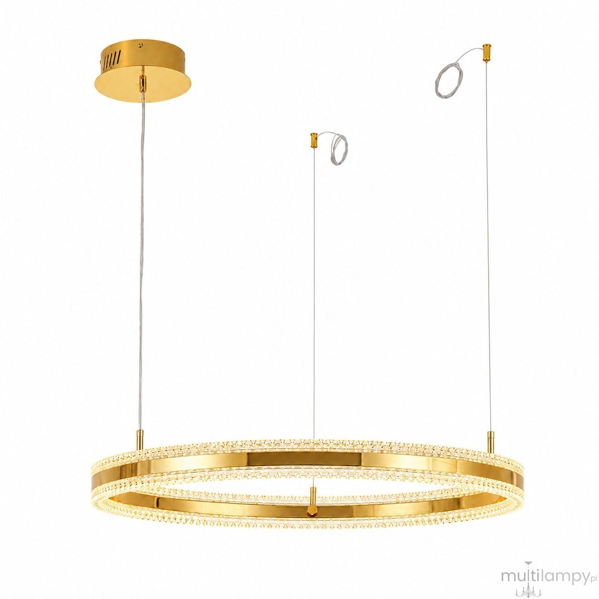 Arkadia D80 lampa wisząca LED 40W 3000K złota ST-6376-80 mirror gold