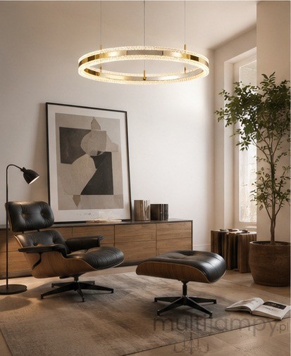 Arkadia D80 lampa wisząca LED 40W 3000K złota ST-6376-80 mirror gold