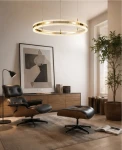 Arkadia D80 lampa wisząca LED 40W 3000K złota ST-6376-80 mirror gold