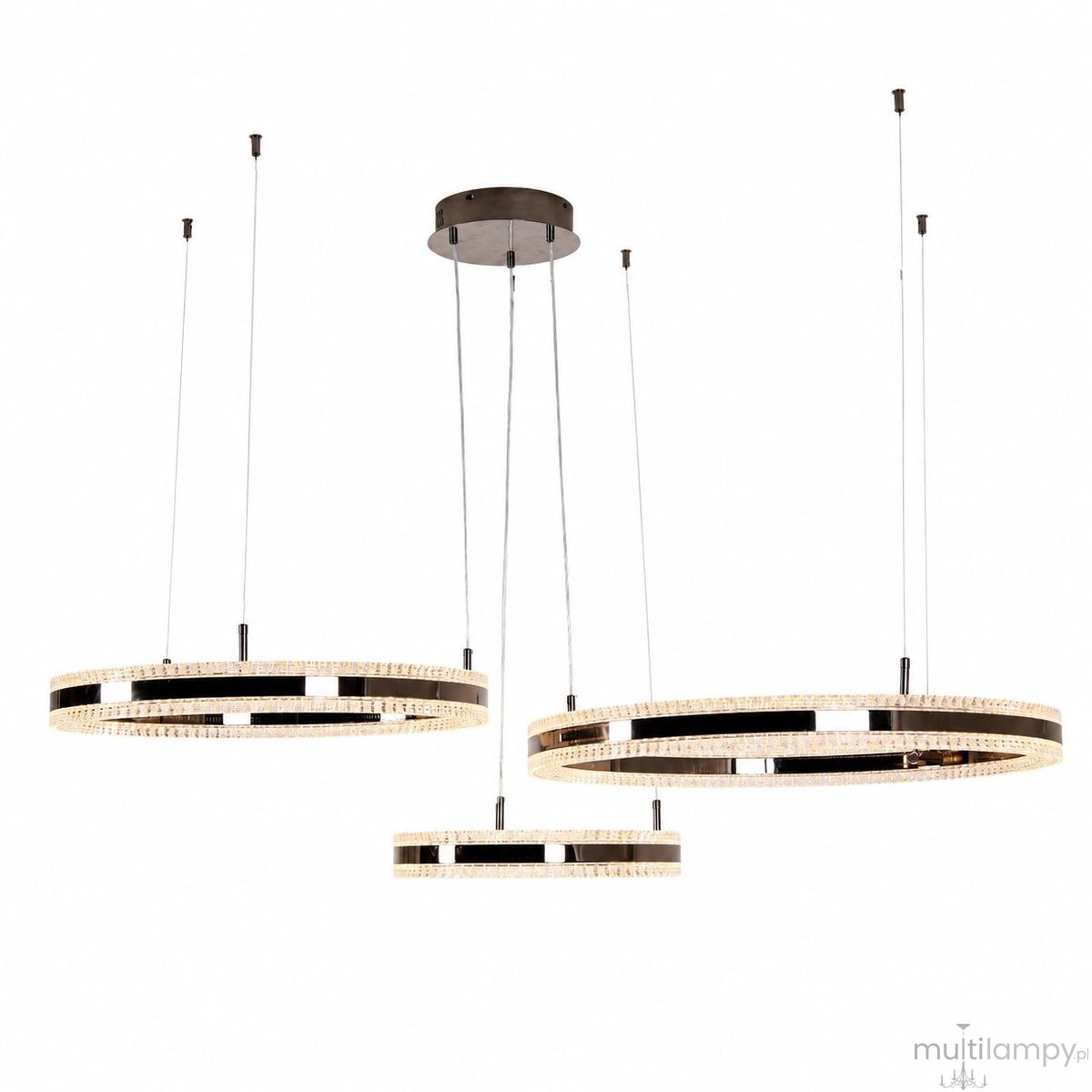 Arkadia lampa wisząca 3xLED 95W 3000K tytanowa ST-6376-40+60+80 tytan