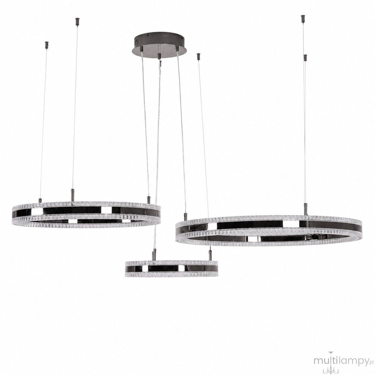 Arkadia lampa wisząca 3xLED 95W 3000K tytanowa ST-6376-40+60+80 tytan