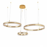 rkadia lampa wisząca 3xLED 95W 3000K złota ST-6376-40+60+80 mirror gold