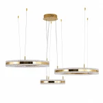 rkadia lampa wisząca 3xLED 95W 3000K złota ST-6376-40+60+80 mirror gold