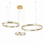 rkadia lampa wisząca 3xLED 95W 3000K złota ST-6376-40+60+80 mirror gold
