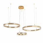 rkadia lampa wisząca 3xLED 95W 3000K złota ST-6376-40+60+80 mirror gold