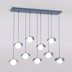 Ritual lampa wisząca 9xG9 niebieska 1896/9