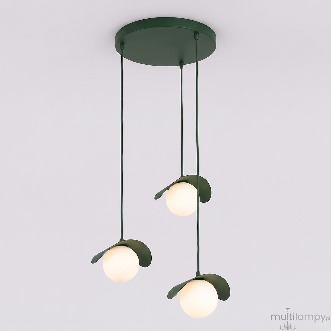 Ritual lampa wisząca 3xG9 zielona oliwka 1897/3PREM