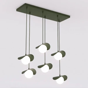 Ritual lampa wisząca 6xG9 zielona oliwka 1897/6