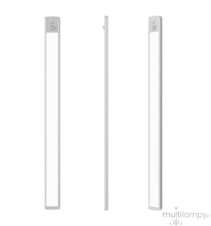 Kumo listwa podszafkowa LED 50cm USB z czujnikiem ruchu srebrna