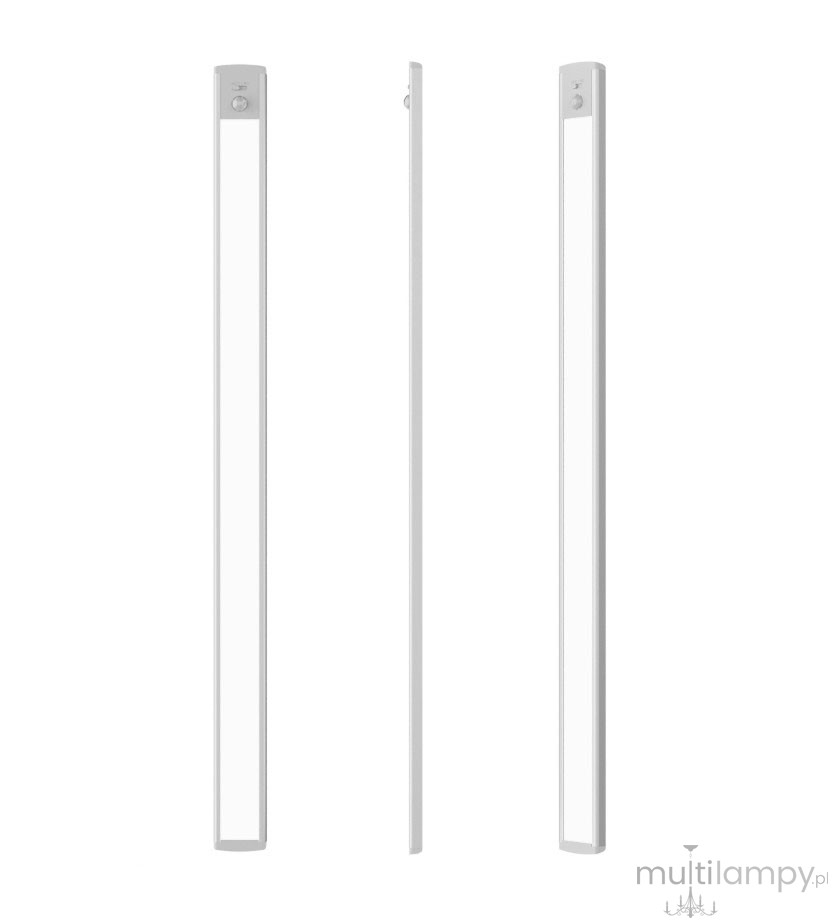 Kumo listwa podszafkowa LED 60cm USB z czujnikiem ruchu srebrna