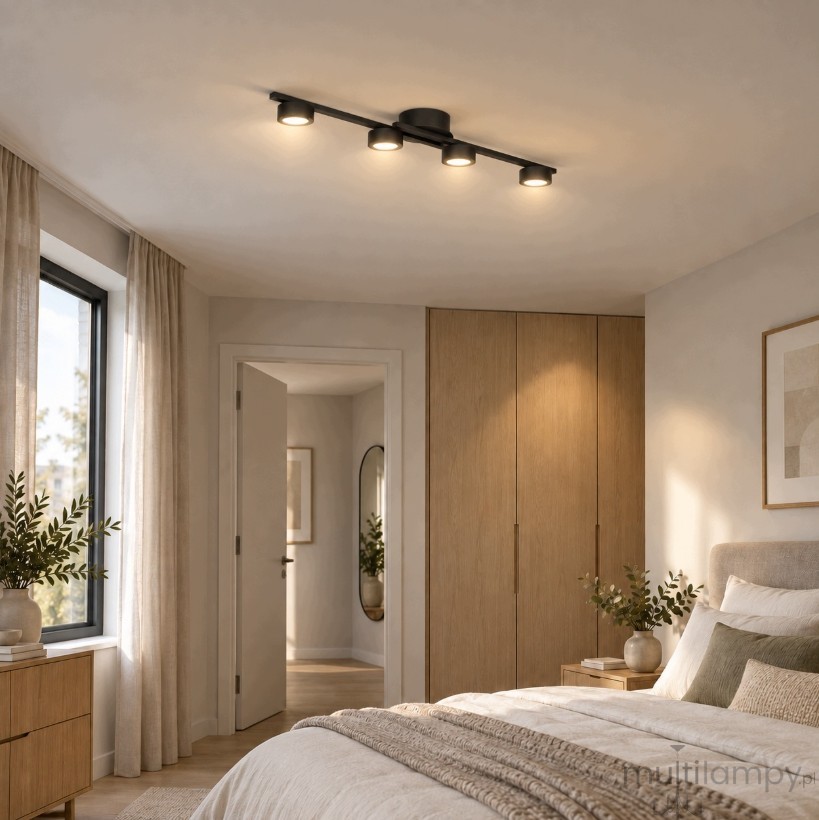 Asteria lampa sufitowa 4xGX53 czarna