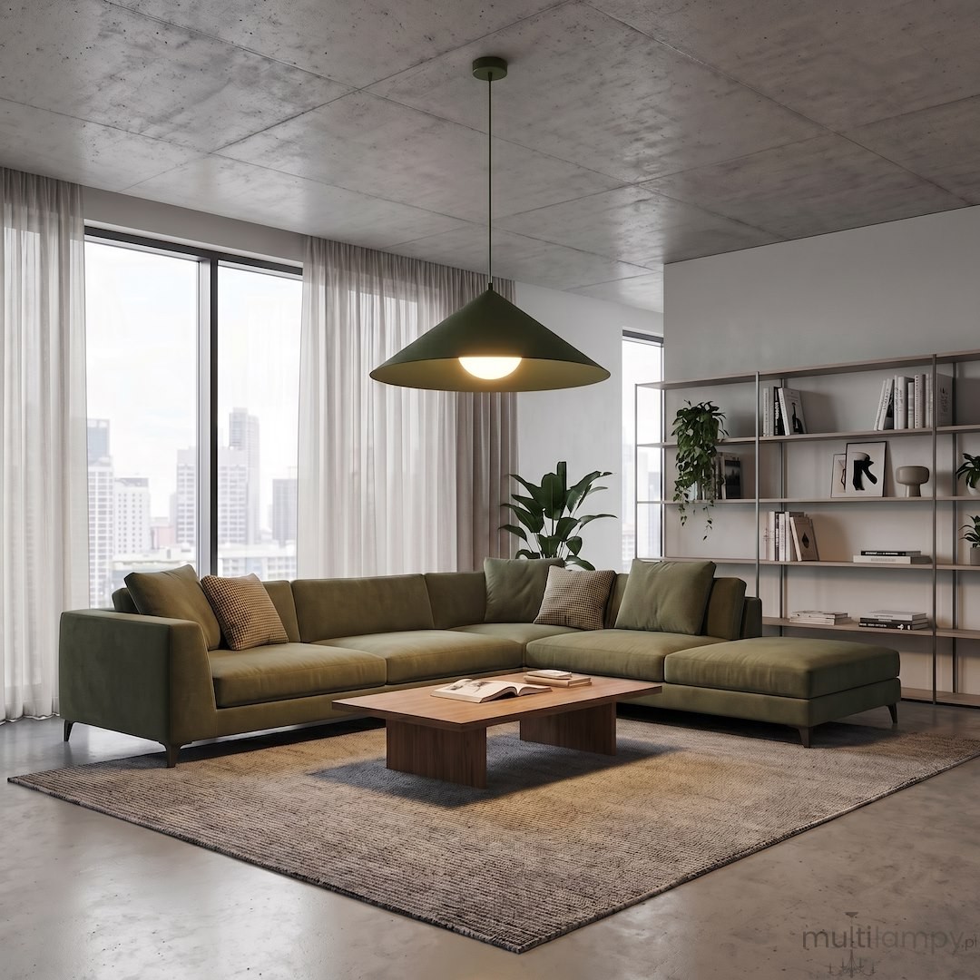 Mono D50 lampa wisząca 1xE14 zielona oliwka 1881/1L