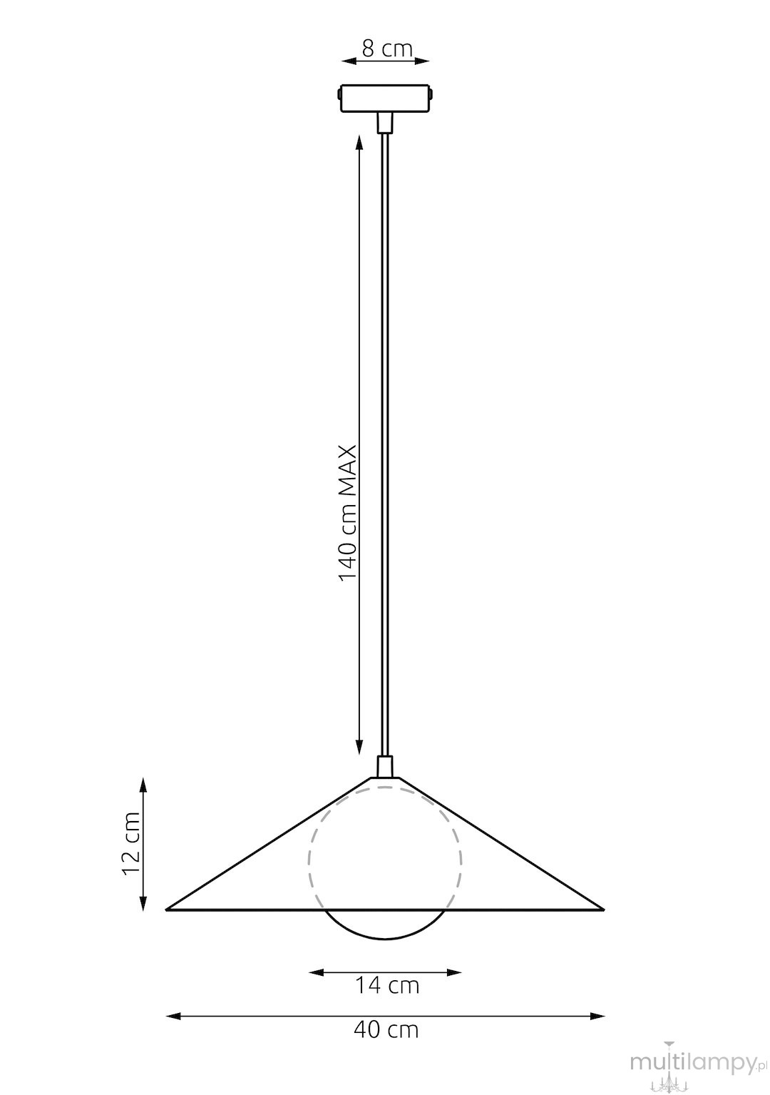 Mono D40 lampa wisząca 1xE14 koral 1883/1M