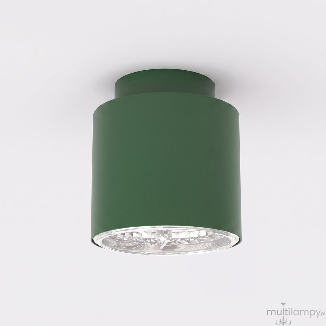 Nano lampa sufitowa 1xGU10 AR111 zielona oliwka 1885/1