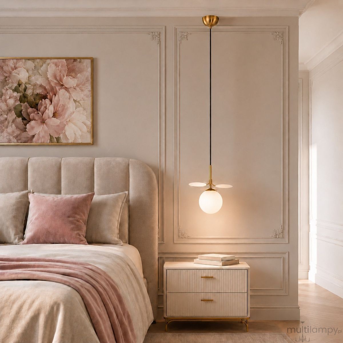 Chic-1 lampa wisząca G9 złota biała ST-DL-2969P1
