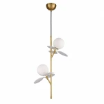Chic-2 lampa wisząca 2xG9 złota biała ST-DL-2969P2