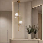 Chic-2 lampa wisząca 2xG9 złota biała ST-DL-2969P2