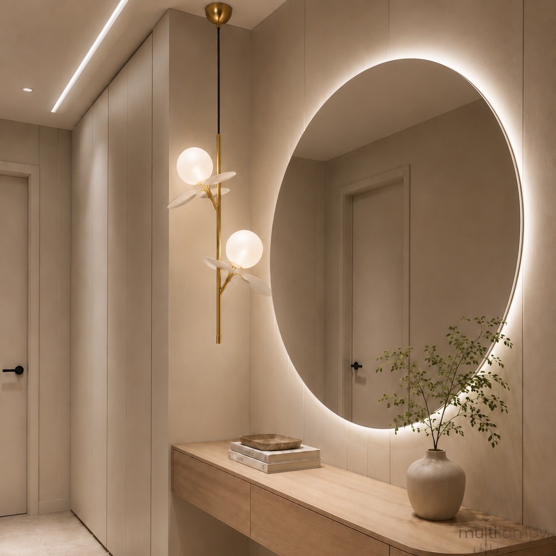 Chic-2 lampa wisząca 2xG9 złota biała ST-DL-2969P2