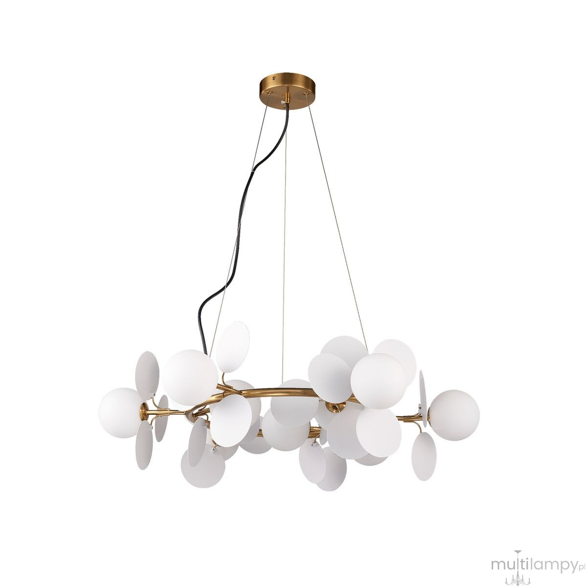 Chic-9 lampa wisząca 9xG9 złota biała ST-DL-2969P-9