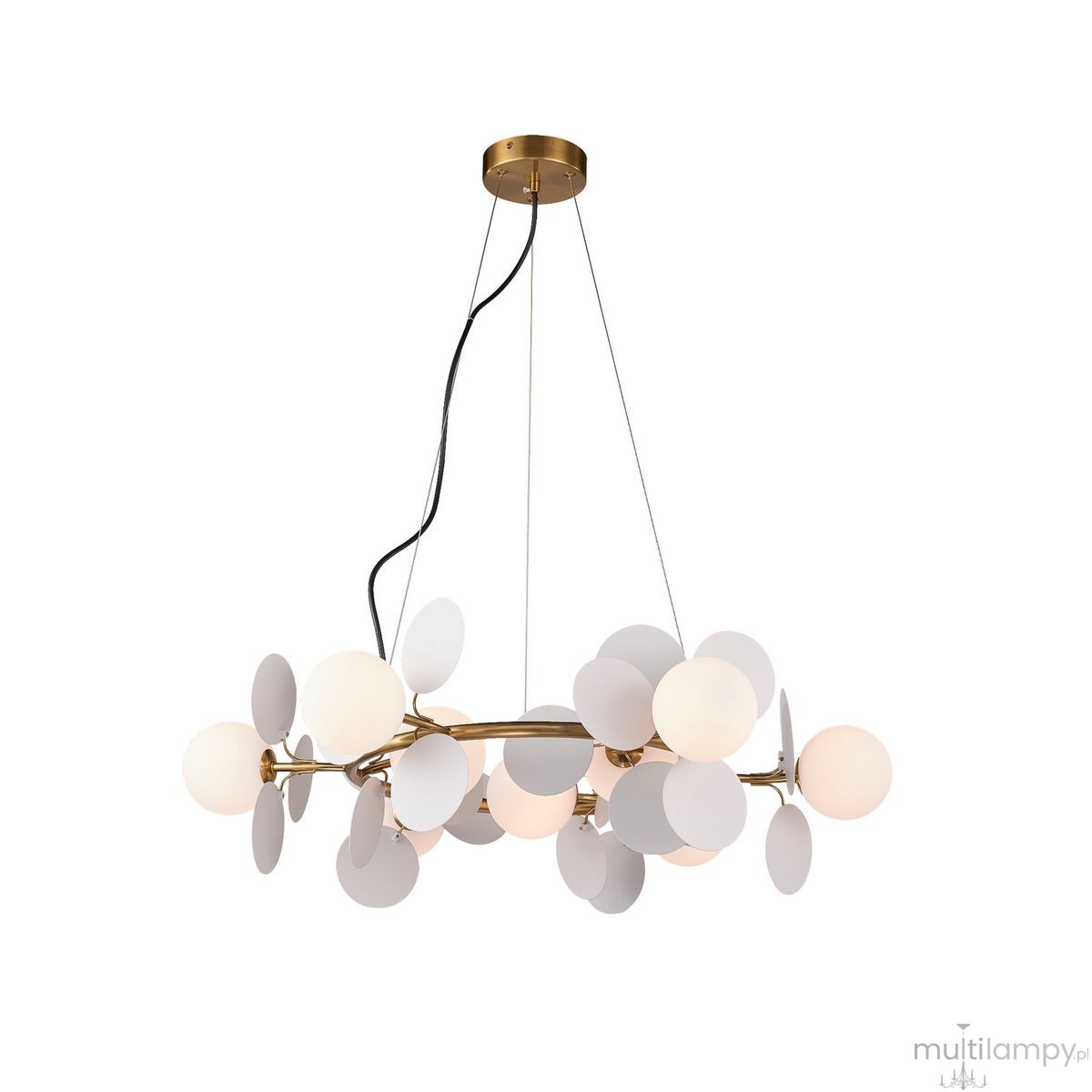 Chic-9 lampa wisząca 9xG9 złota biała ST-DL-2969P-9
