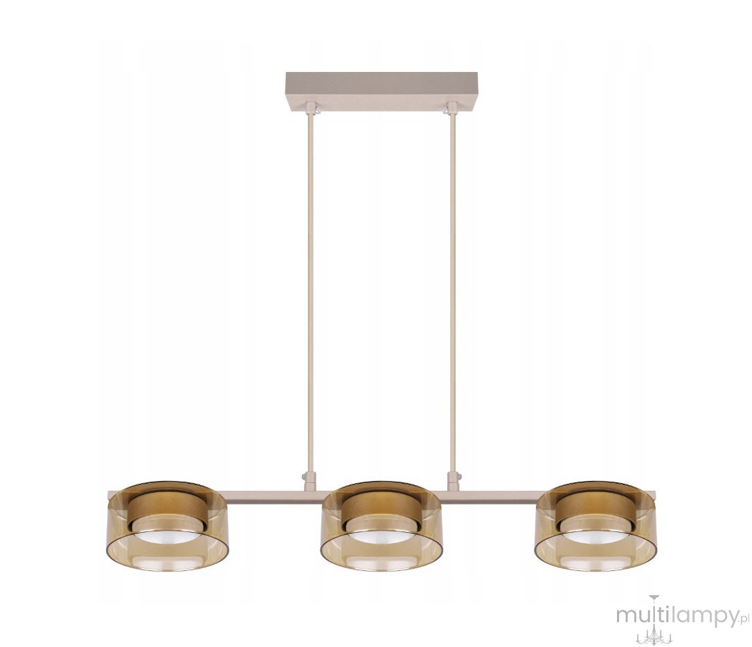 Glossy lampa wisząca 3xGX53 beżowa